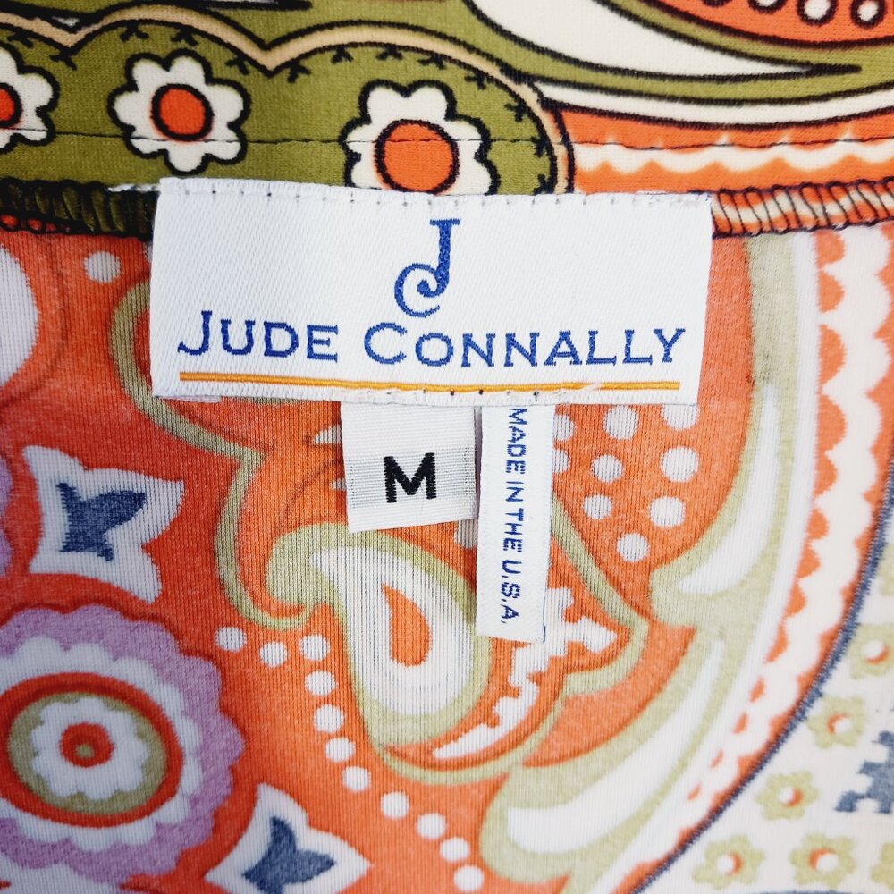 Jude Connally, Nancy's Print Dress, Size Medium, Black/Orange/Multi, Scoop Neck - Picture 2 of 10